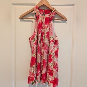 INC Silk Floral Halter Top